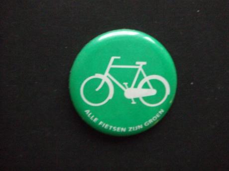 Groene fietsenplan alles is groen klein model